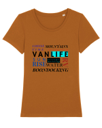 Vanlife, On The Road Tricou mânecă scurtă guler larg fitted Damă Expresser