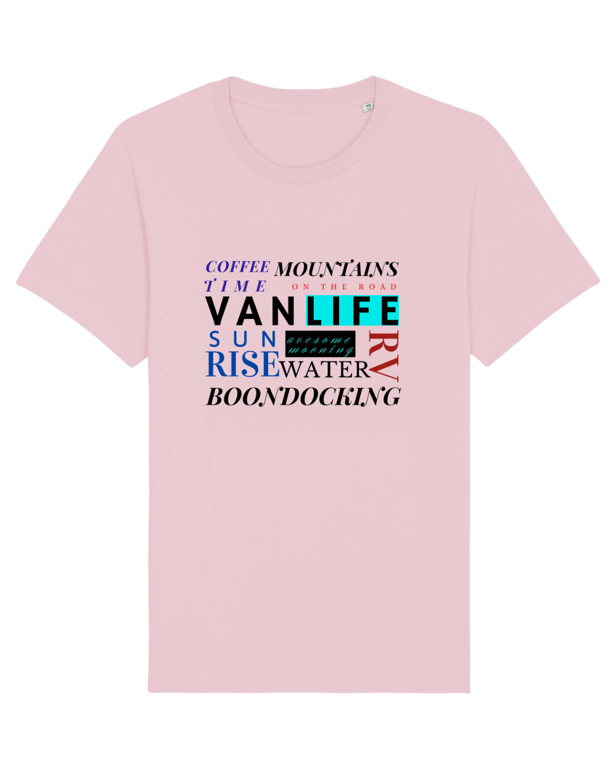 Tricou mânecă scurtă Unisex Rocker Cotton Pink