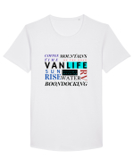 Vanlife, On The Road Tricou mânecă scurtă guler larg Bărbat Skater