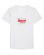 Live Vanlife All The Time Tricou mânecă scurtă guler larg Bărbat Skater