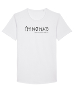 I'm Nomad Because Curiosity Made Me Tricou mânecă scurtă guler larg Bărbat Skater