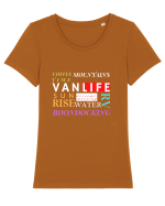 Vanlife, On The Road Tricou mânecă scurtă guler larg fitted Damă Expresser