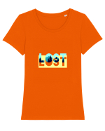 Pierdut in spatiu Tricou mânecă scurtă guler larg fitted Damă Expresser