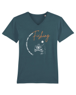I Am Not Antisocial, I Just Prefer Fishing Tricou mânecă scurtă guler V Bărbat Presenter