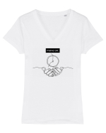 Move on. Tricou mânecă scurtă guler V Damă Evoker