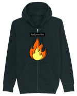 Find your fire Hanorac cu fermoar Unisex Connector