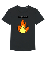 Find your fire Tricou mânecă scurtă guler larg Bărbat Skater