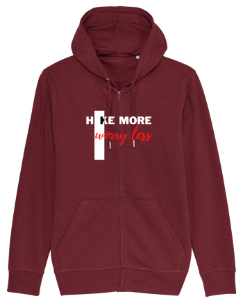 Hike More Worry Less Burgundy