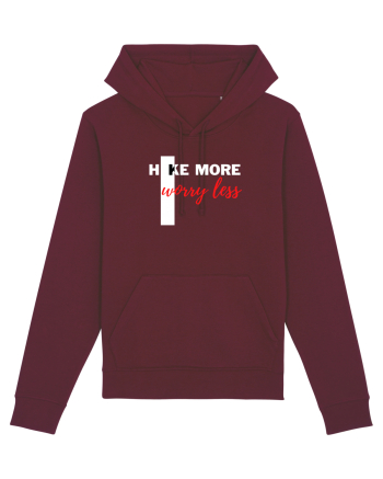 Hike More Worry Less Burgundy