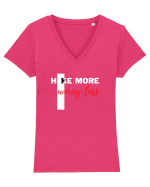 Hike More Worry Less Tricou mânecă scurtă guler V Damă Evoker