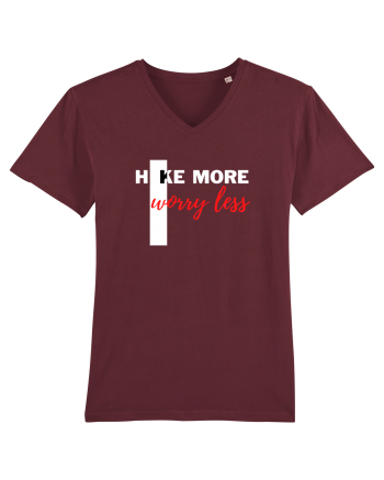 Hike More Worry Less Burgundy
