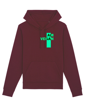 I Am Vegan Burgundy