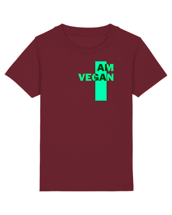I Am Vegan Burgundy