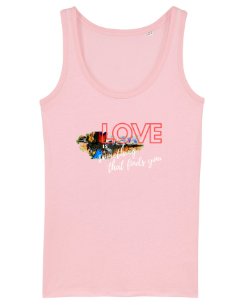 Love. Abstract Art Cotton Pink