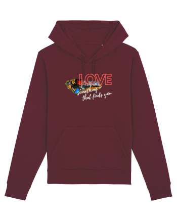 Love. Abstract Art Burgundy