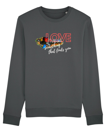 Love. Abstract Art Anthracite