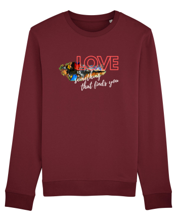 Love. Abstract Art Burgundy