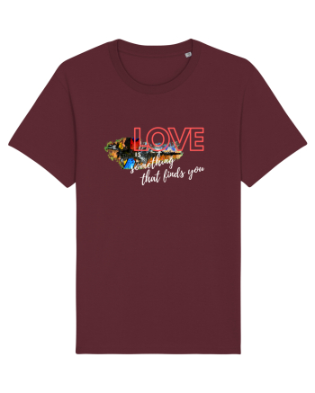 Love. Abstract Art Burgundy
