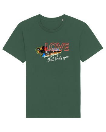 Love. Abstract Art Bottle Green
