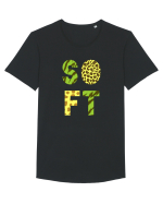 Safari Tricou mânecă scurtă guler larg Bărbat Skater