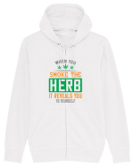Când fumezi iarbâ Hanorac cu fermoar Unisex Connector