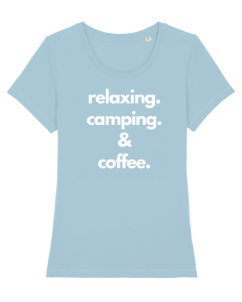 Relaxing.Camping.Coffee Sky Blue