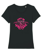 Ain't No Hood Like Motherhood Tricou mânecă scurtă guler larg fitted Damă Expresser
