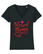 Blessed Mama Tricou mânecă scurtă guler V Damă Evoker