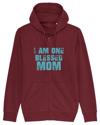 I Am One Blessed Mom Burgundy