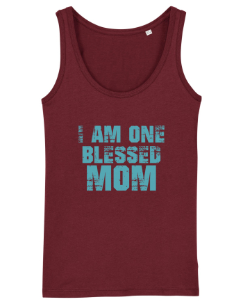 I Am One Blessed Mom Burgundy