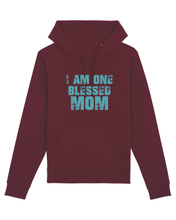 I Am One Blessed Mom Burgundy
