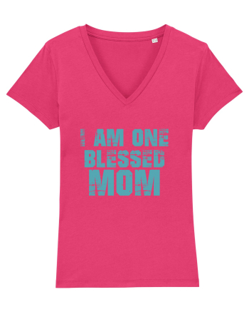 I Am One Blessed Mom Raspberry