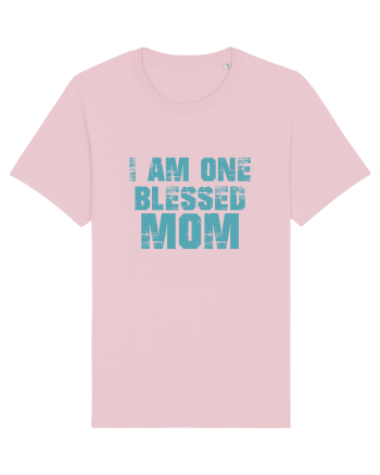 I Am One Blessed Mom Cotton Pink