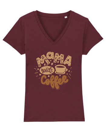 Mama Needs Coffee Burgundy