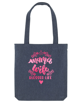 Mama Wife Blessed Life Midnight Blue