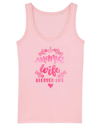 Mama Wife Blessed Life Cotton Pink