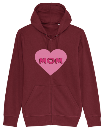Mom Heart Burgundy