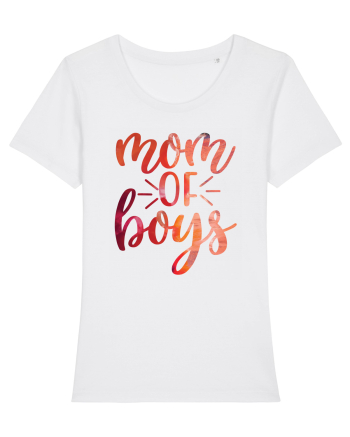 Mom Of Boys White