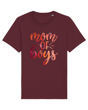 Mom Of Boys Burgundy