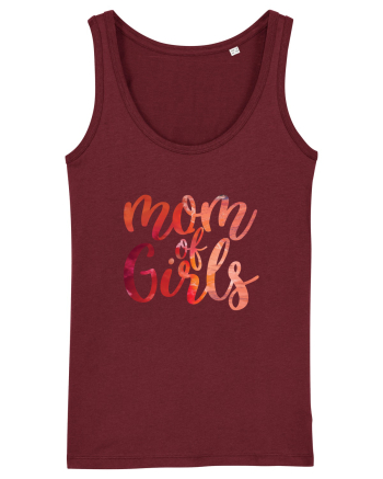 Mom Of Girls Burgundy