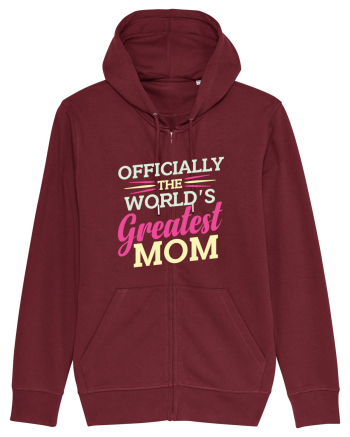 Officially The World's Greatest Mom Burgundy