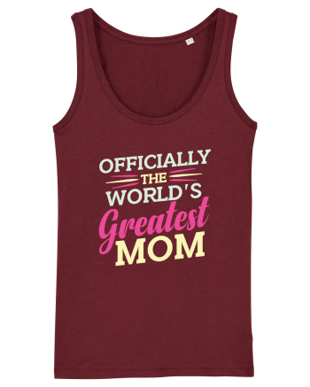 Officially The World's Greatest Mom Burgundy