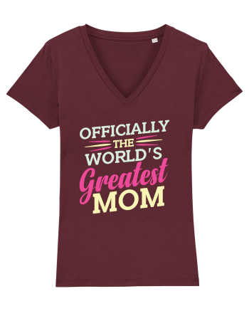Officially The World's Greatest Mom Burgundy