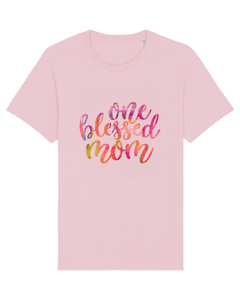 One Blessed Mom Cotton Pink