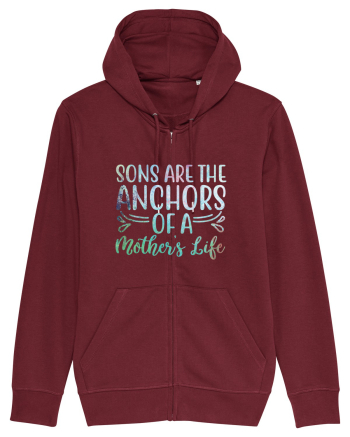 Sons Are The Anchor Of A Mother's Life Burgundy