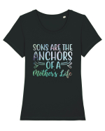 Sons Are The Anchor Of A Mother's Life Tricou mânecă scurtă guler larg fitted Damă Expresser