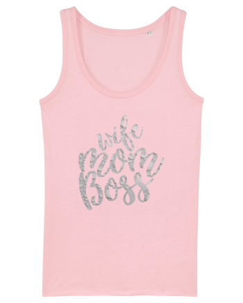Wife Mom Boss Cotton Pink