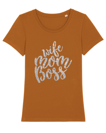 Wife Mom Boss Roasted Orange