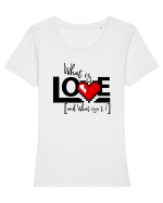 Love Tricou mânecă scurtă guler larg fitted Damă Expresser