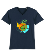 Frunze Tricou mânecă scurtă guler V Bărbat Presenter